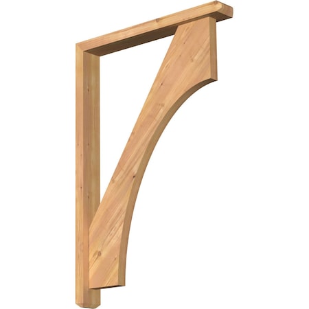 Ekena Millwork Westlake Craftsman Smooth Bracket w/ Offset Brace, Western Red Cedar, 3 1/2"W x 26"D x 38"H BKT0402X26X38WTL04SWR